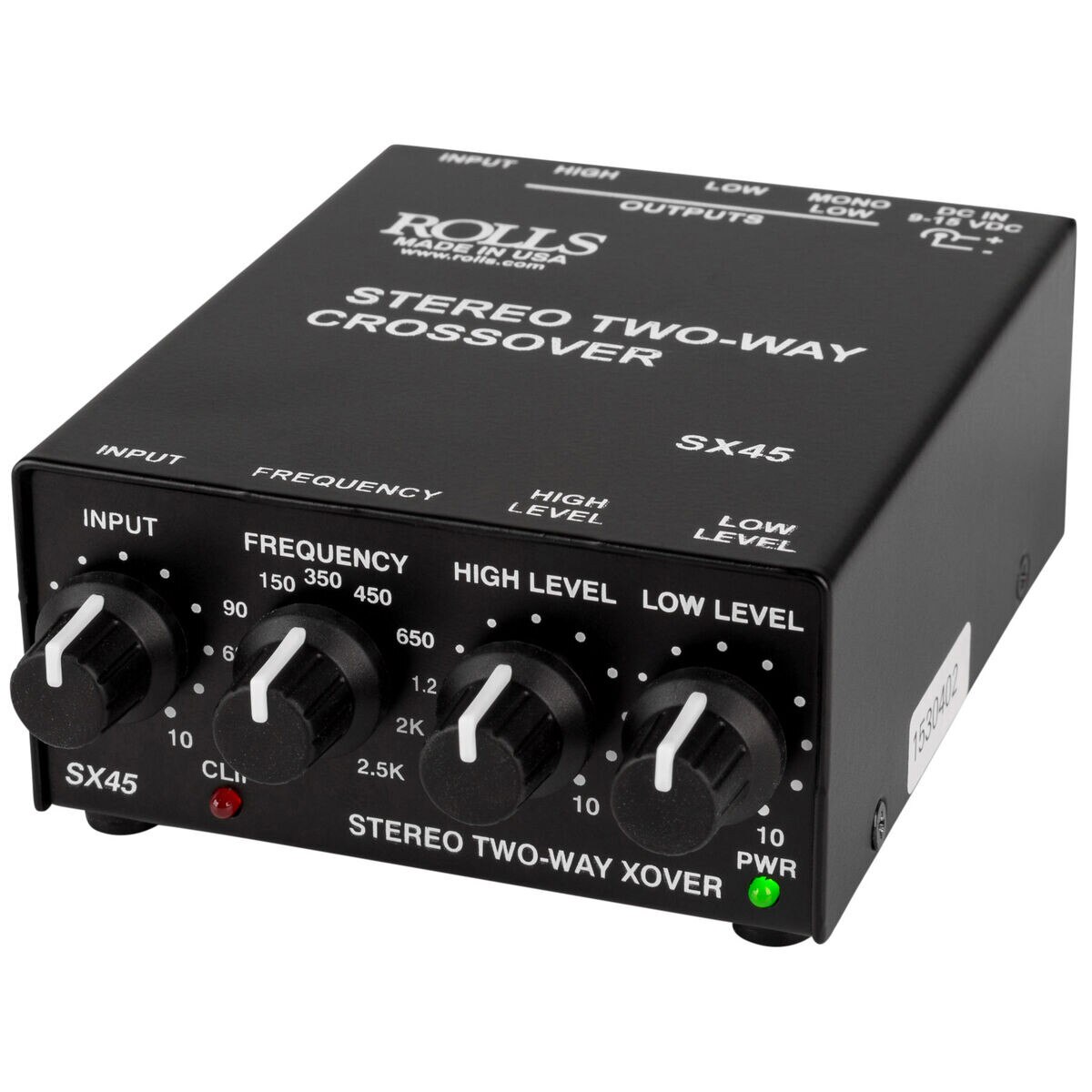 Rolls SX45 Stereo TwoWay Mini Crossover w/Sub Output